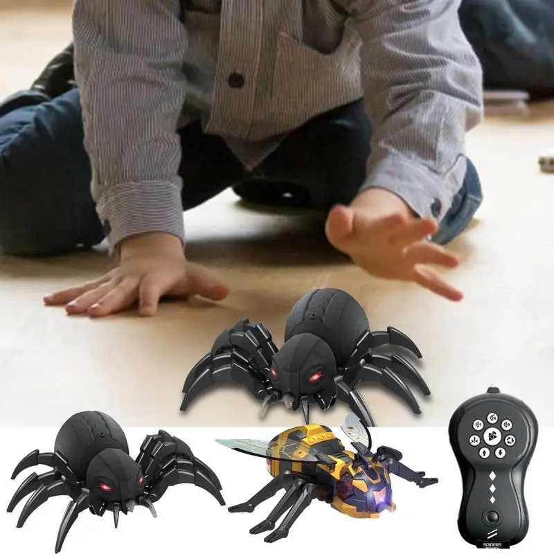 Remote Control Spider Remote Control Bee Cool Lights Remote Control Animal With Realistic Full Function Radio Control Crawling