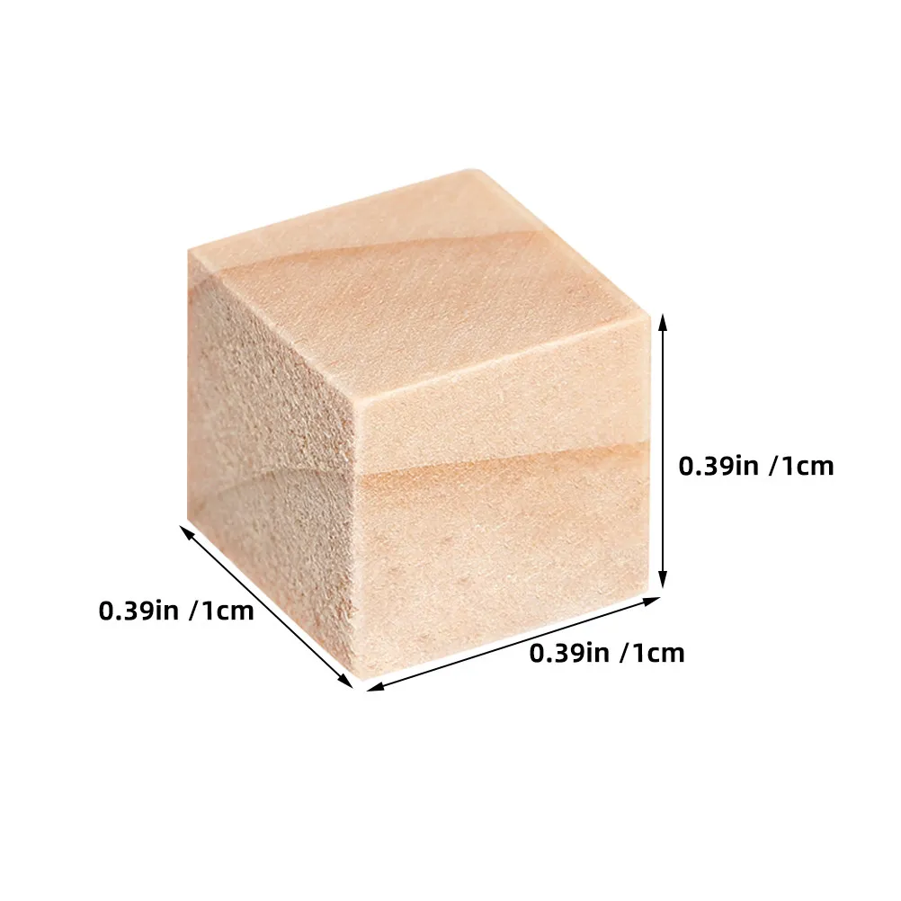 200 blocs de bois pour l'artisanat, enfants, bricolage, cubes en bois non finis, fournitures d'artisanat éducatives