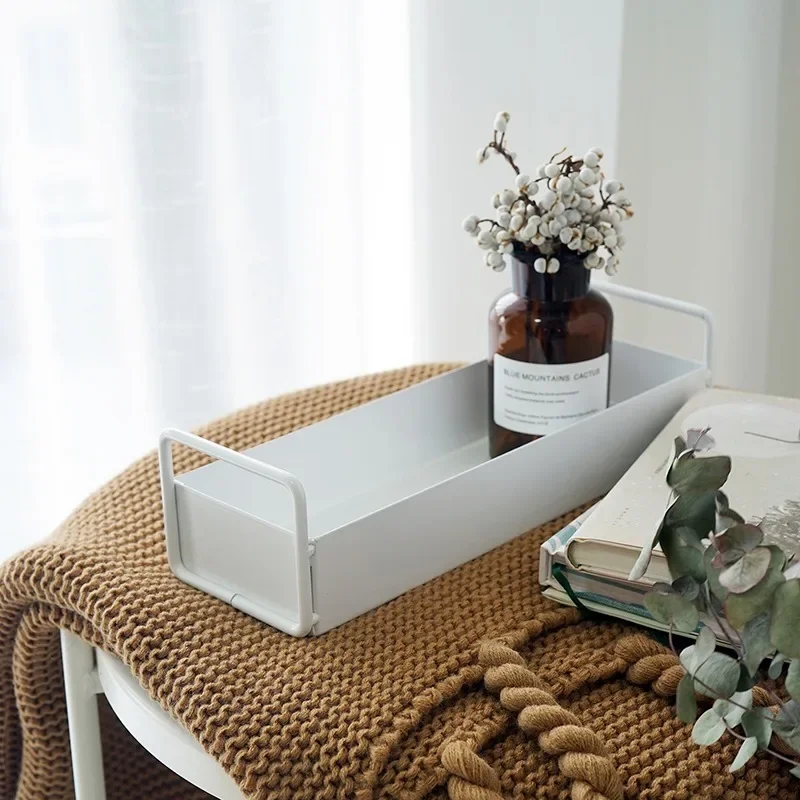 【Premium】Nordic-Style Iron Tray - INS-Inspired Bathroom Counter Organizer, Desktop Clutter Tray & Entryway Key Storage Dish