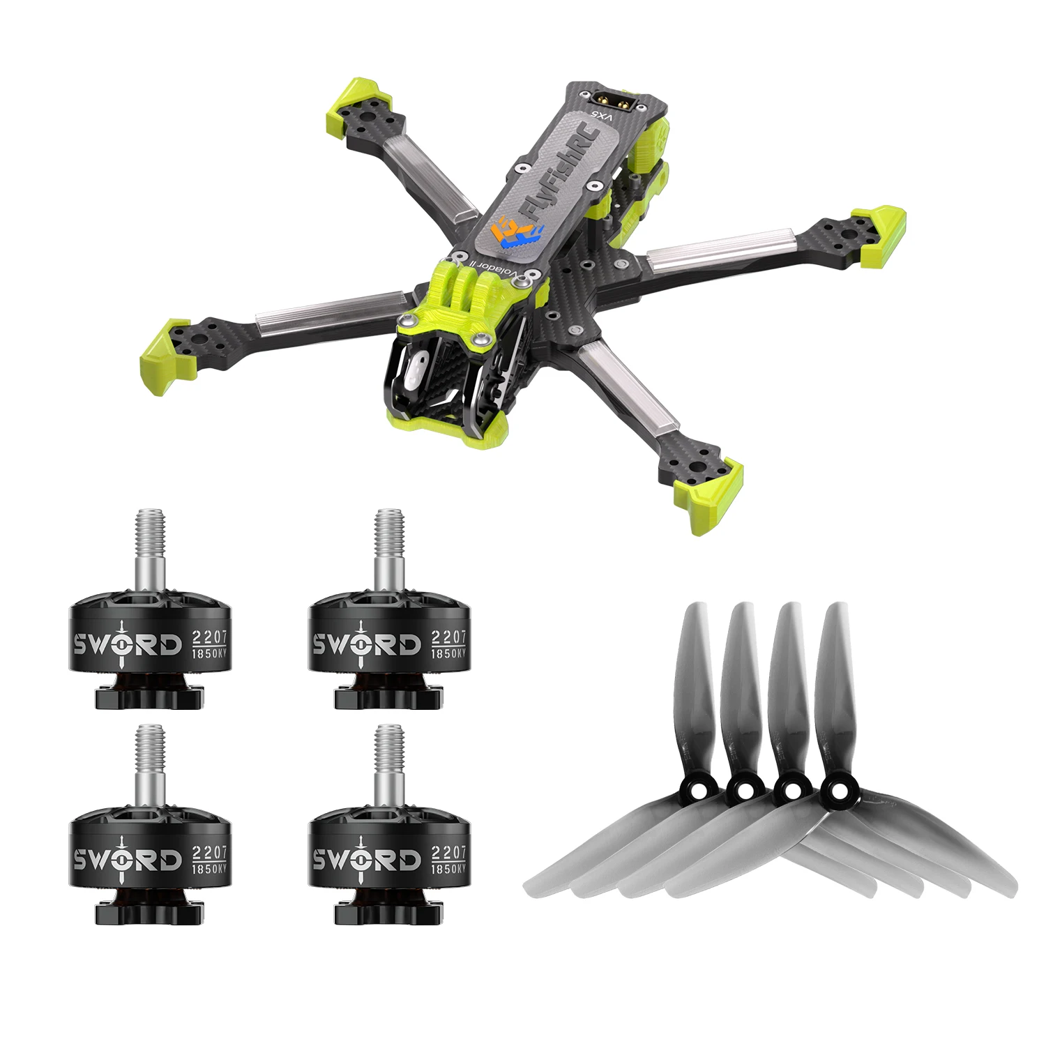 Volador VX5 V2 Frame Kit Sword 2207 1850KV 1950KV 2050KV  FPV Brushless motor HQProp Ethix S5 (2CW+2CCW) Bundle Kit