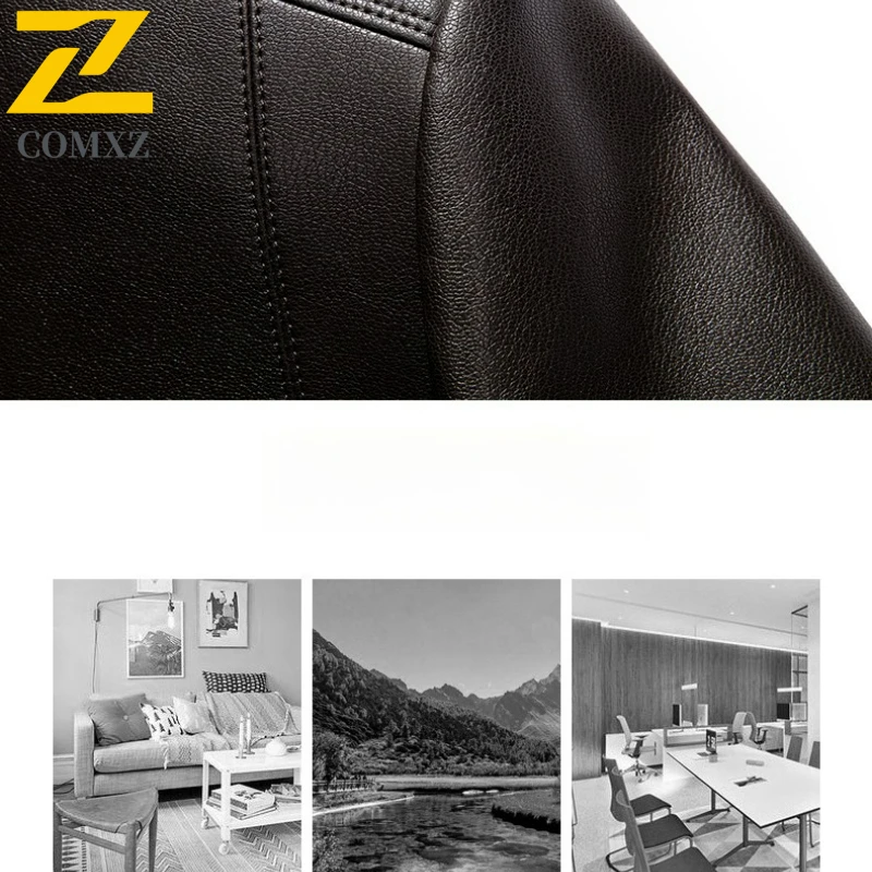 Mens Premium Leather Jacket Autumn 2025 Fashion Classic Business Casual Leather Overcoat Comfort Fit Lightweight PU Leather Coat