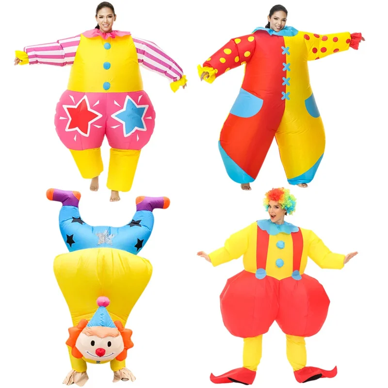 Adult Mascot Clown Inflatable Costume Anime Ballet Dress Suits Carnival Purim Halloween Party Cosplay Costumes for Man Woman