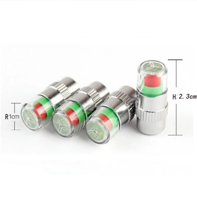 4Pcs/set Automobile wireless tire pressure cap valve nozzle tire pressure gauge monitor external tire cap vacuum pressure