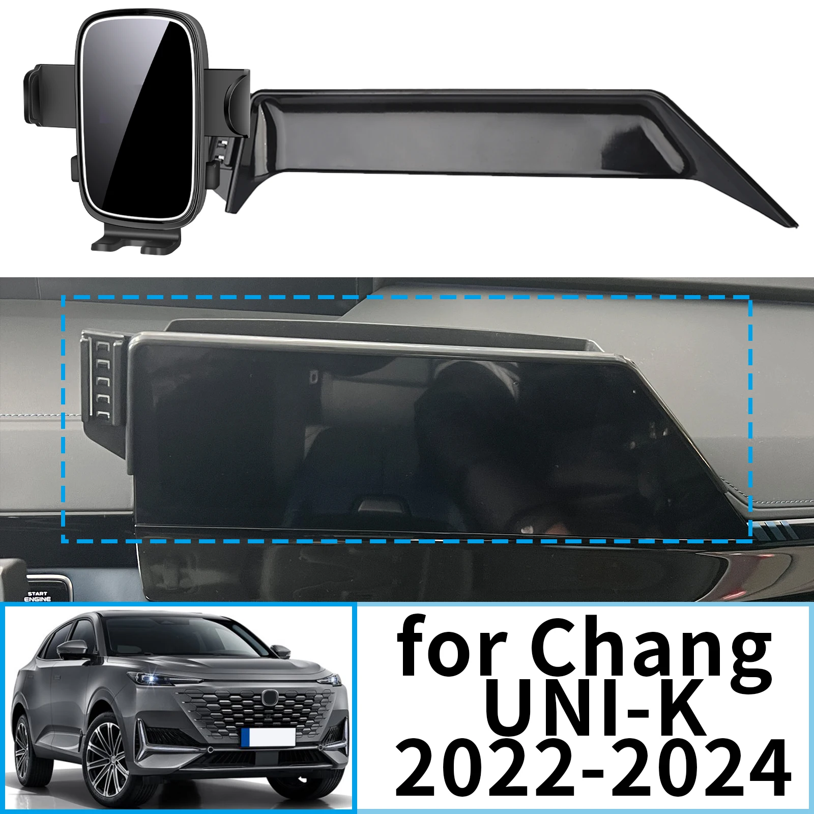 

fit for Chang UNI-K UNIK 2022 2023 2024 Stable Clip-On Phone Holder​​ Mount Screen Base No Vibration​ Car accessoires
