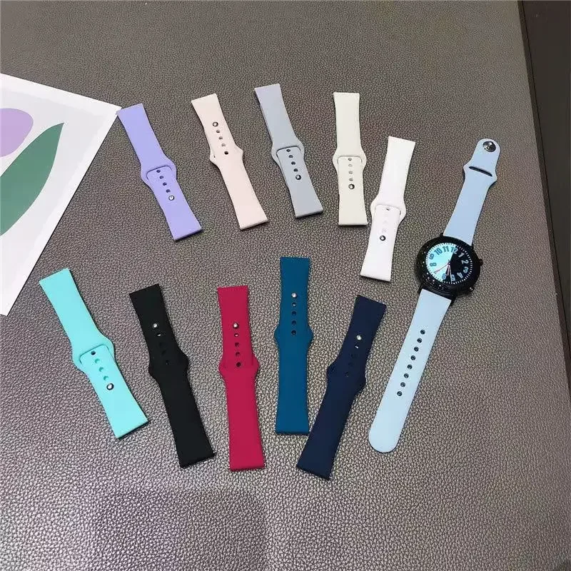 20 มม./22 มม.สําหรับ Amazfit GTS 4/3/2e Mini GTR 4/3/Pro/2 42 มม.47 มม./GTR 2e correa สร้อยข้อมือกีฬาซิลิโคน bip-U-S-lite สายคล้อง