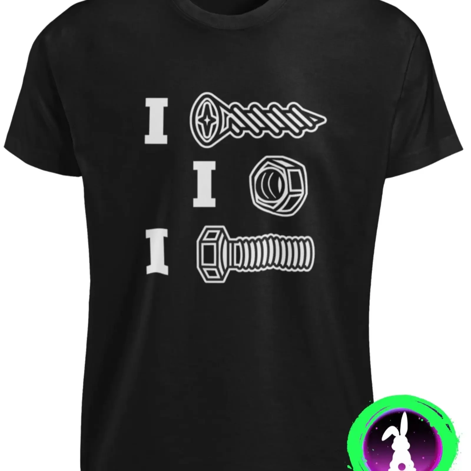 I Screw Nut Bolt T SHIRT Funny Mens Sexual Humor Mechanic Builder Sex Joke vintage Washed Top For Everyday Wear fashion