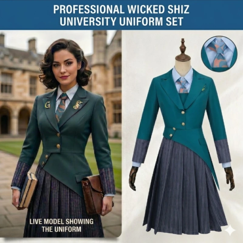 costume-da-cosplay-di-glinda-e-elphaba-di-wicked-uniforme-scolastica-dell'universita-di-shiz-completo-con-giacca-verde-e-gonna-abito-per-feste-di-halloween-per-donne