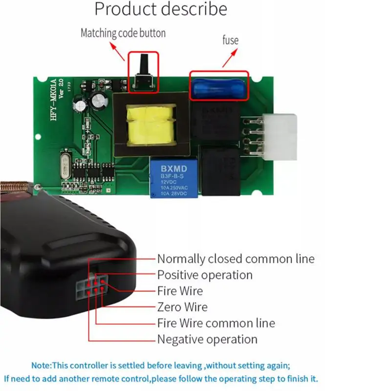 Universal Garage Door Wireless Remote Controls Chain Type External Electric Roller Shutter Door Controller 433Mhz Auto Accessory