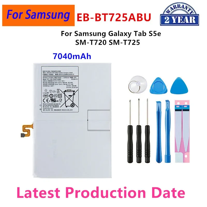 Nowy EB-BT725ABU 7040mAh wymienna bateria tabletu do Samsung Galaxy Tab S5e T725C T720 SM-T720 SM-T725