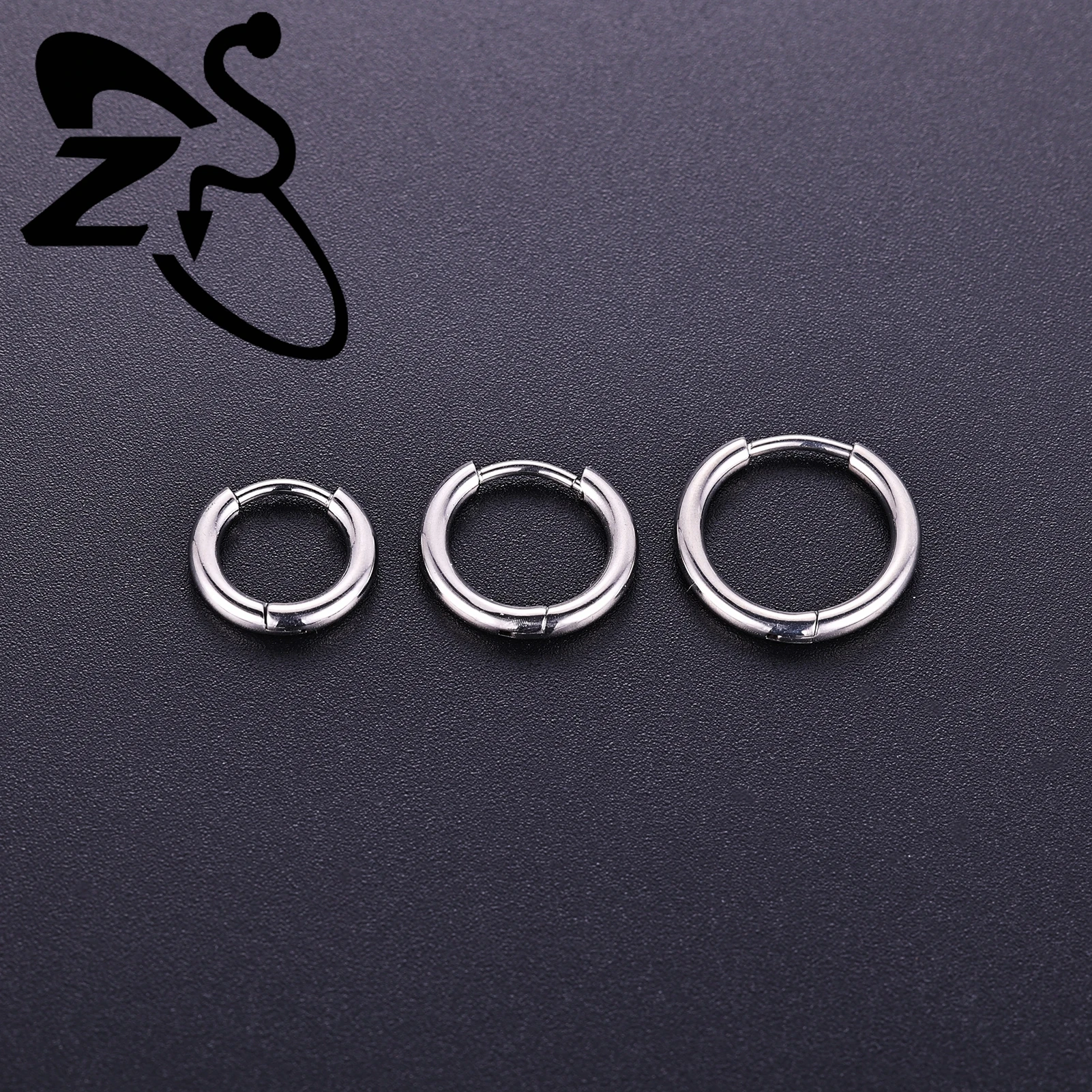 ZS ASTM F136 Titan 1 STÜCK 18G Creolen Damen Herren Zirkon Runde Ohrringe D Form 3 Farben Helix Knorpel Piercings Schmuck – Detail 6