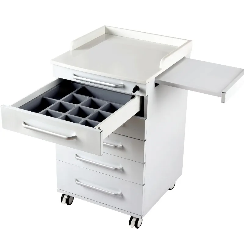 Customized Aluminum Honeycomb Panel Medical Trolley 5 Drawers Hospital Trolley Medical Emergency Cart