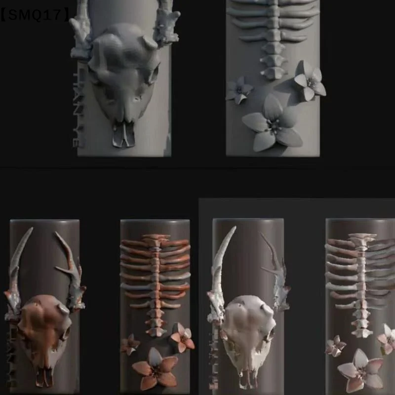 3D Silicone Nail Art Mold Mummy Ribs Spine Bone Design DIY Nail Decor Transparent Manicure Template【SMQ】