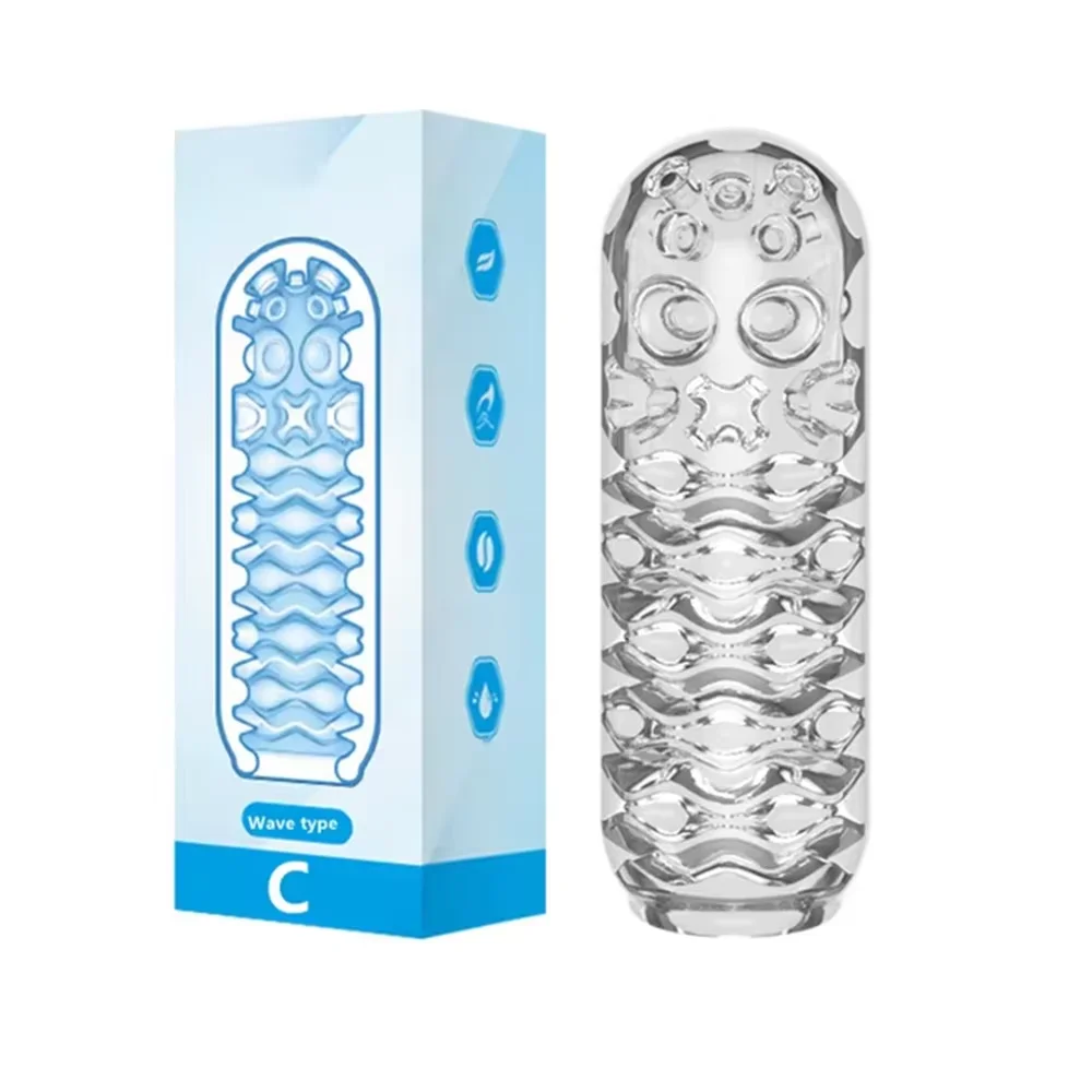 Soft Pussy Masturbator Cup Male Sex Toys Transparent Vagina Penis Endurance Exercising Adult Supplies Vacuum Pocket Cup for Men