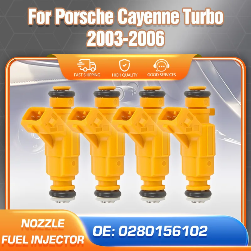 

Fuel Injector Nozzle For Porsche Cayenne Turbo E1 9PA 4.5L V8 2003 2004 2005 2006 Car Accessories 0280156102 94860513100 62698