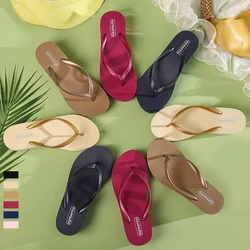 Flip-flops Women's Summer Outdoor Wear Beach Thick-soled Wedge Non-slip High-heeled Sandals