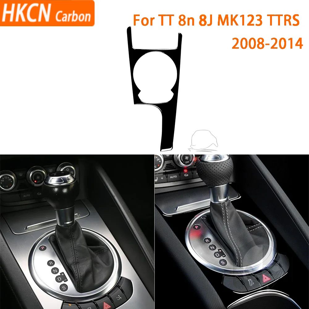 

For Audi TT 8N 8J MK1 MK2 MK3 2008-2014 Black Car Accessories Interior Gear Shift Outer Panel Cover Trim Stickers Decoration