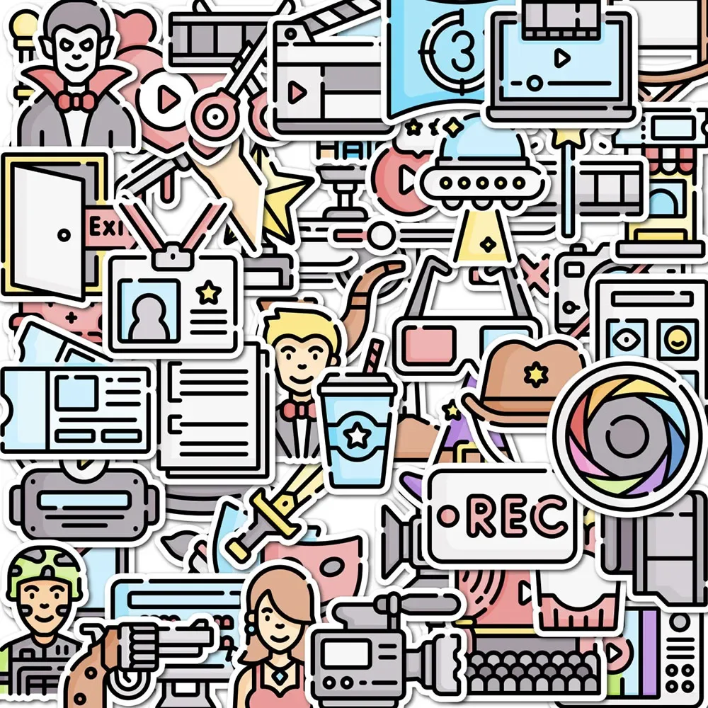 500Pcs Cartoon Waterproof Removable Vinyl Decals DIY Laptop Water Bottle Skateboard Luggage Phone Stickers