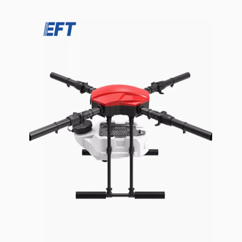 EFT E410P plant protection drone frame with 10L medicine box is used for agricultural spraying and sowing