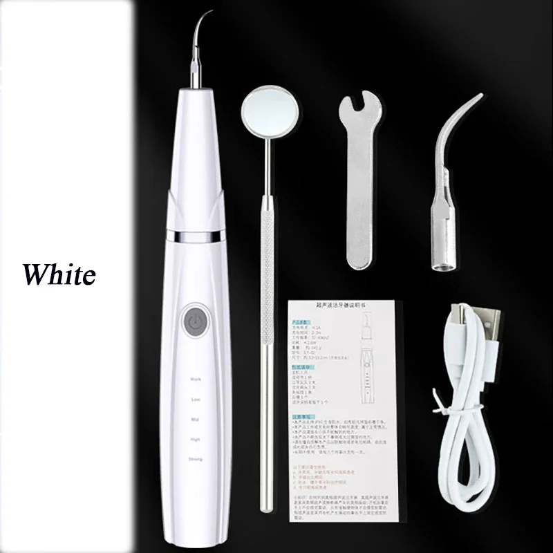 Limpador dental portátil para casa inteligente, ipx6, à prova d'água, ultrassônico, instrumento de beleza dental com 5 holofotes led