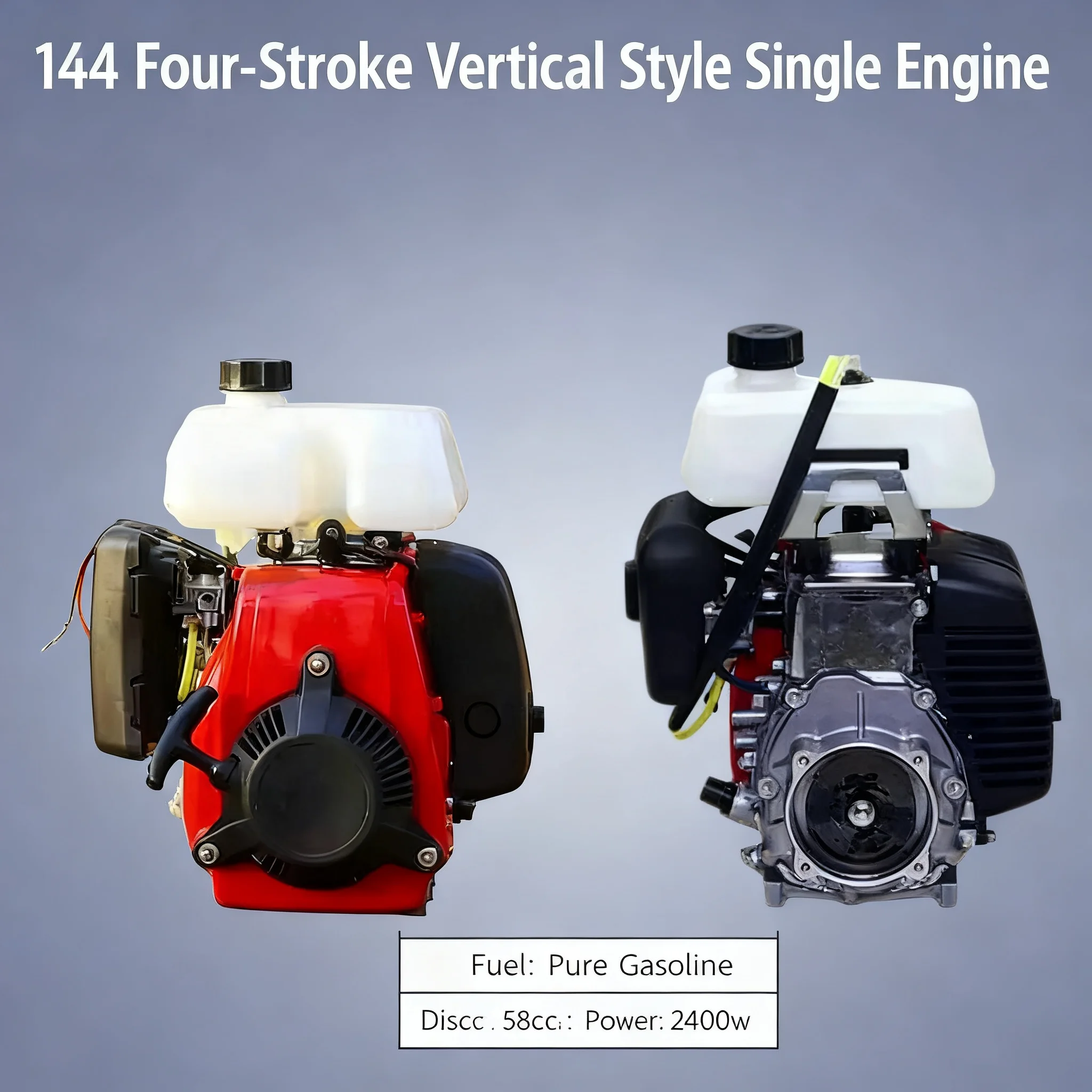 144F Four‑Stroke Gas Engine, Multipurpose Power Unit for Surface Drilling Pump, Outboard Motor, Lawn Mower & RV Equipment