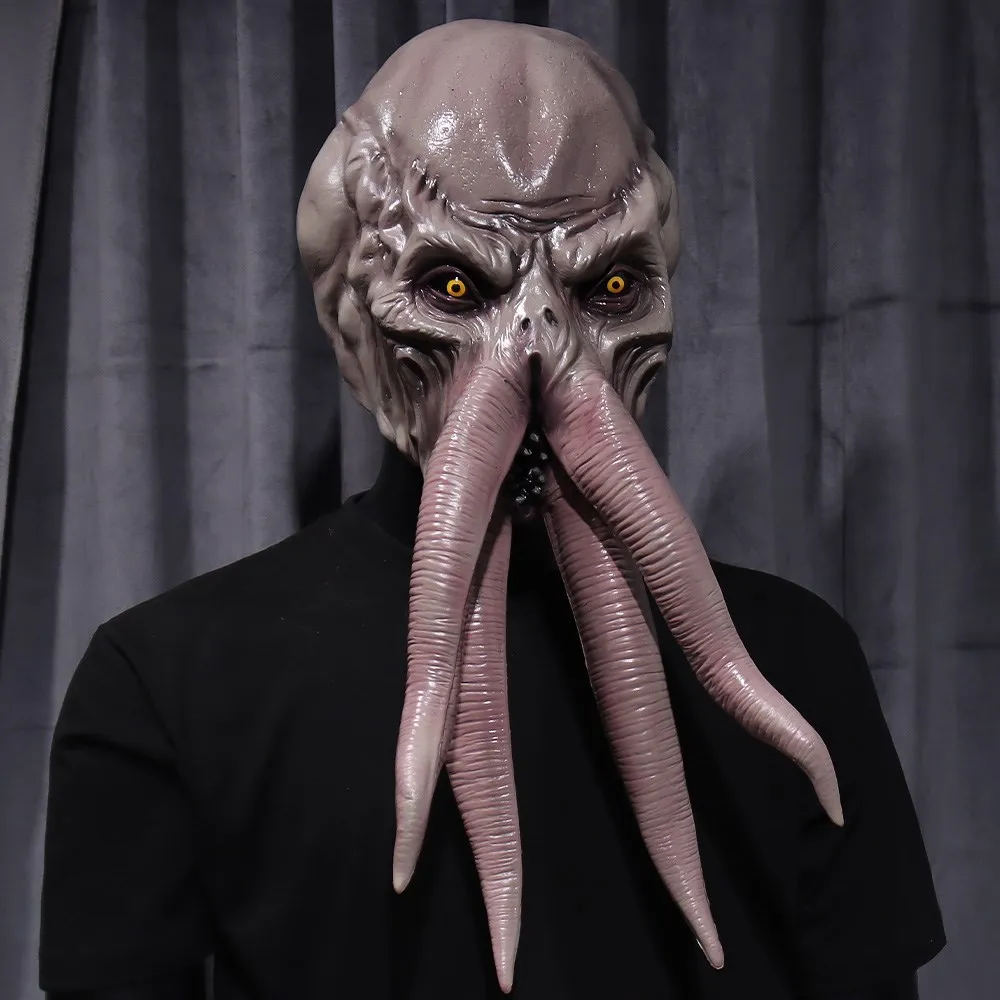 Baldur\'s Gate 3 Lllithid Mind Flayer Squiddy Mask Cosplay Animal Octopuses Monster Latex Helmet Halloween Party Costume puntelli