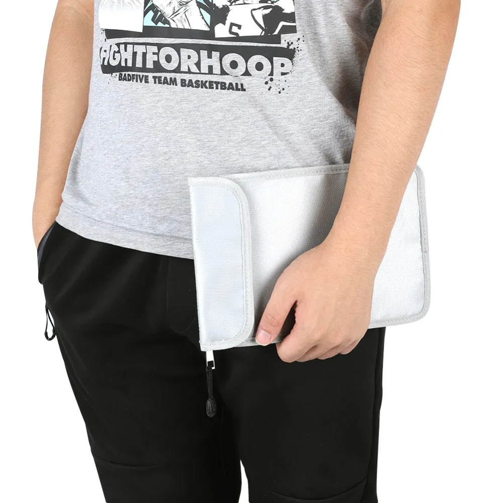 

Прочная огнестойкая сумка 27x17,5 см, вертикальная огнестойкая сумка для безопасности, влагонепроницаемая огнестойкая сумка с двойной молнией, сумка для хранения, для путешествий