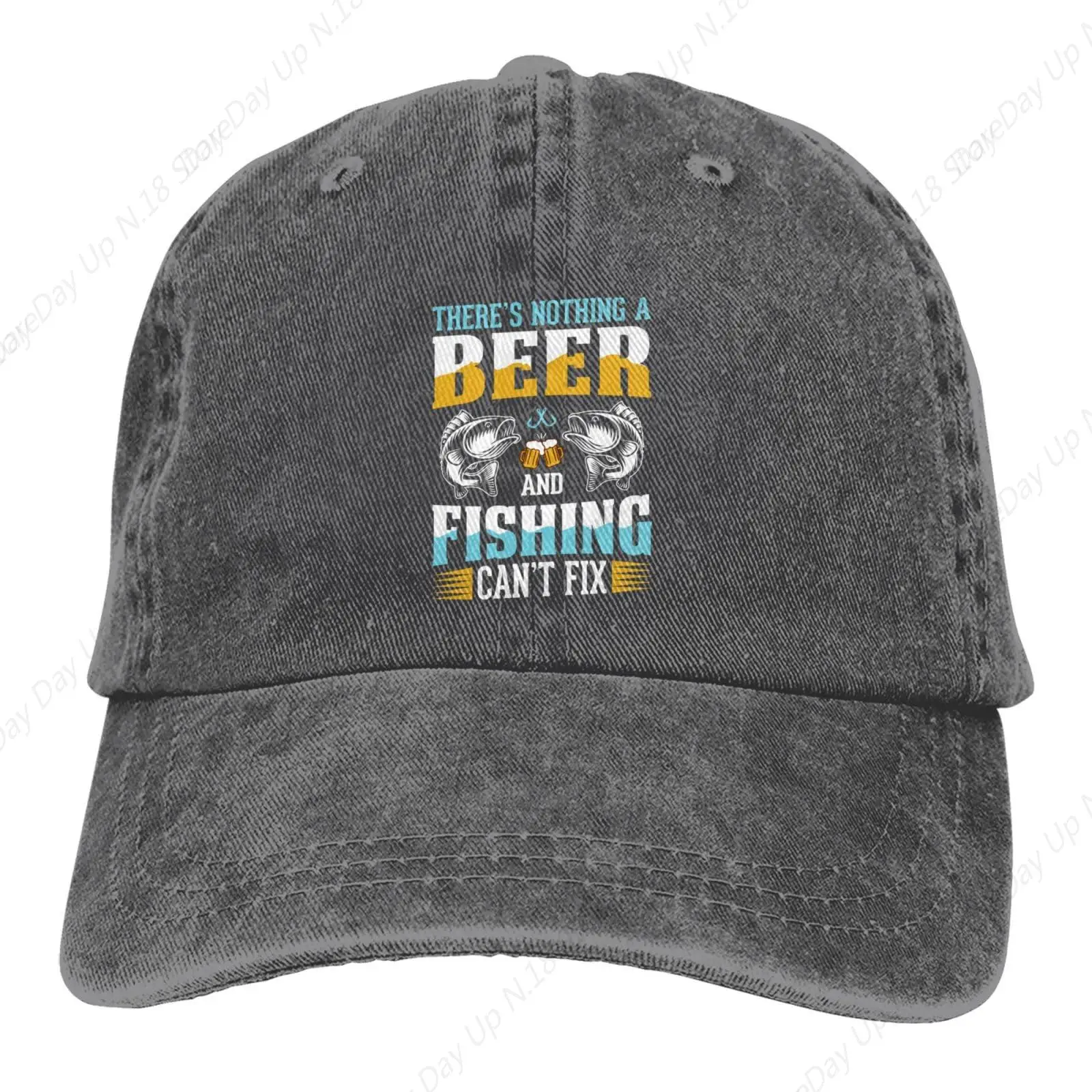 Beer And Fishing Cant Fix Baseball Cap For Men Women Hats Adjustable Denim Hat Dad Hat