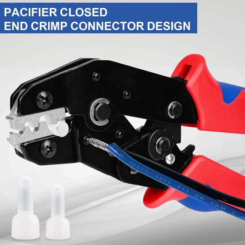 SN-6 Crimpzange Drahtcrimper für nicht isolierte Anschlüsse/Wärmeschrumpfverbinder AWG20-10 (0,5–6 mm2) Handcrimper-Werkzeug – Detail 4