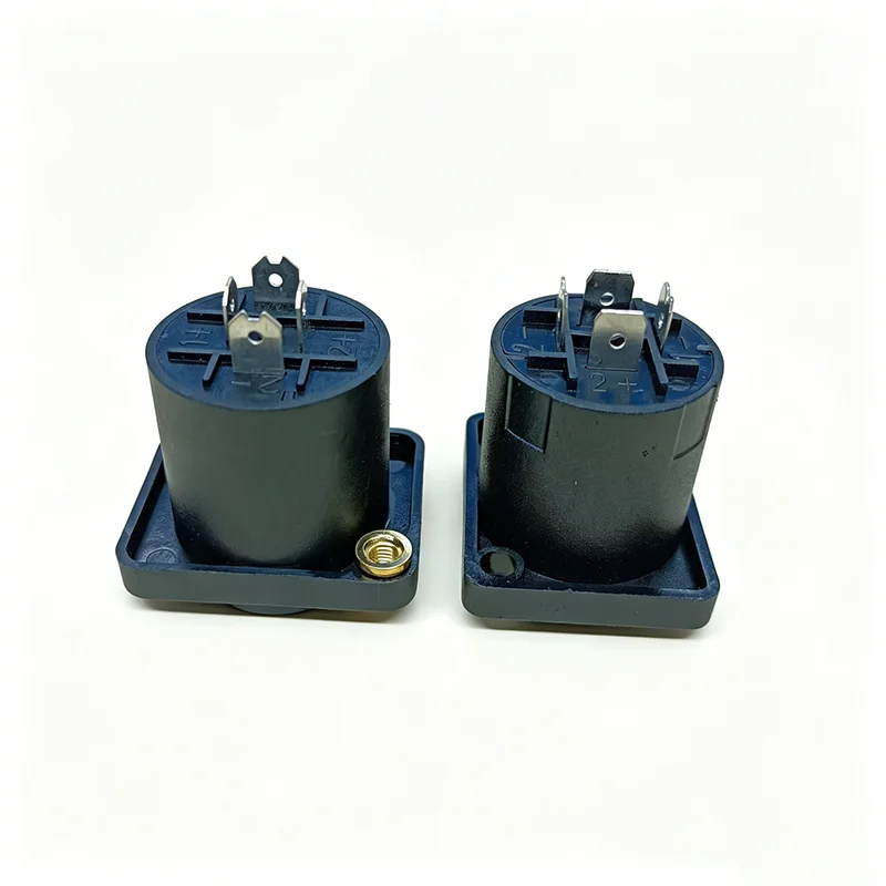 4 Pin Speakon Panel Mount Female Socket Audio Connector for Speaker Cable Amplifier PA System Audio Video Cable Wire Adapter nut - view 4