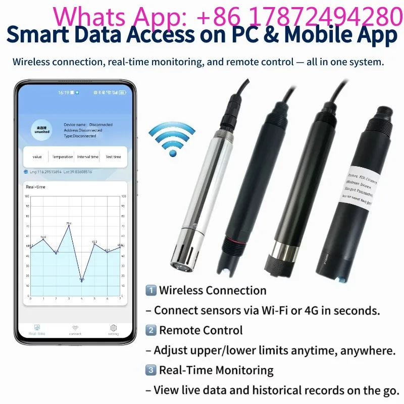 Wastewater Treatment RS485 DO Dissolved Oxygen Detector Optical Fluorescent Online Transmitter Aquaculture Use
