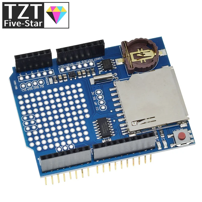 TZT Data Logger Module Logging Recorder Shield V1.0 for Arduino UNO SD Card