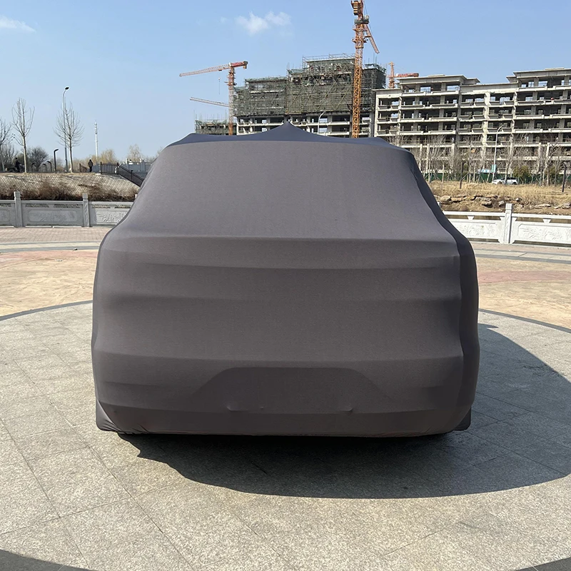 High End Dustproof Full Car Cover With Customizable Logo Elastic And Soft Indoor Car Cover Spandex Washable Wrinkle Resistant