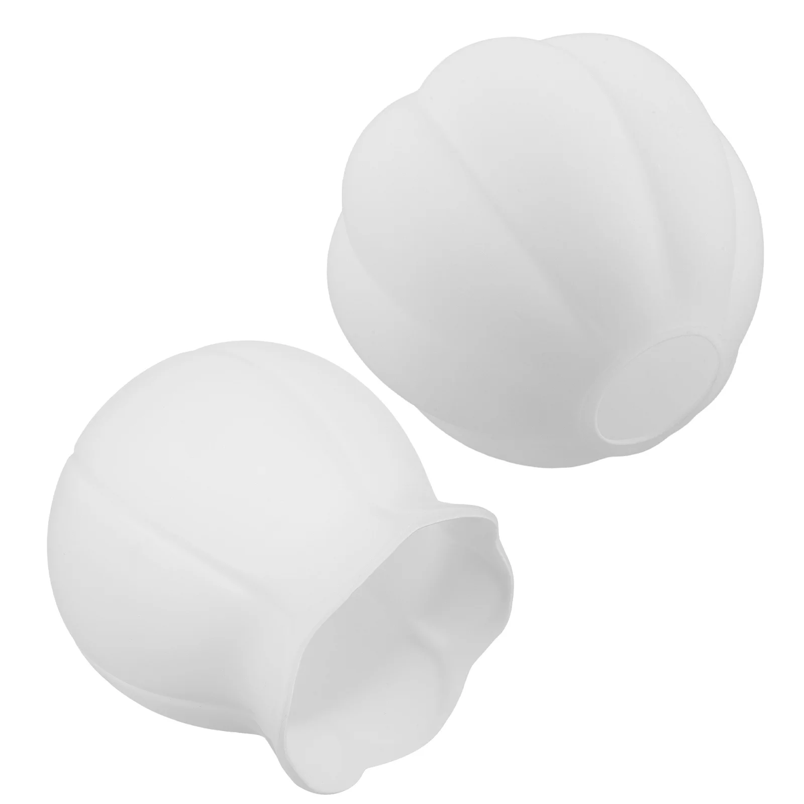 

2Pcs White Globe Glass Lampshade Replacement Handblown Lotus Flower Design for Pendant Lights Chandelier Fixtures Ceiling Lamps