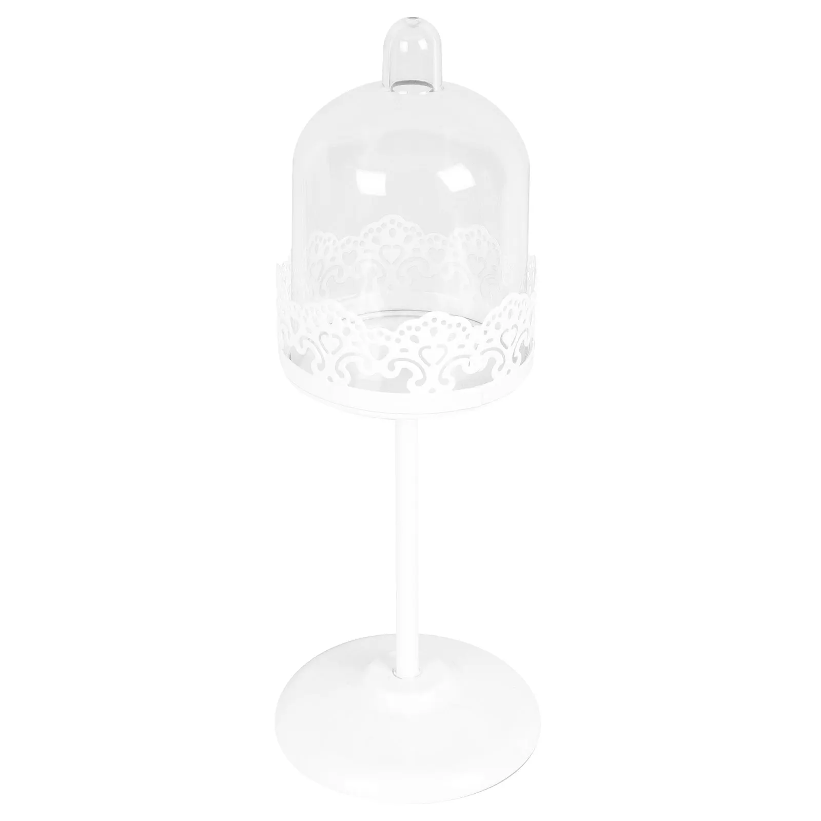 

Cake Stand 1 Tier Premium Iron Material Lace Cover Wedding Party Dessert Display Tray Pastry Holder Decorative