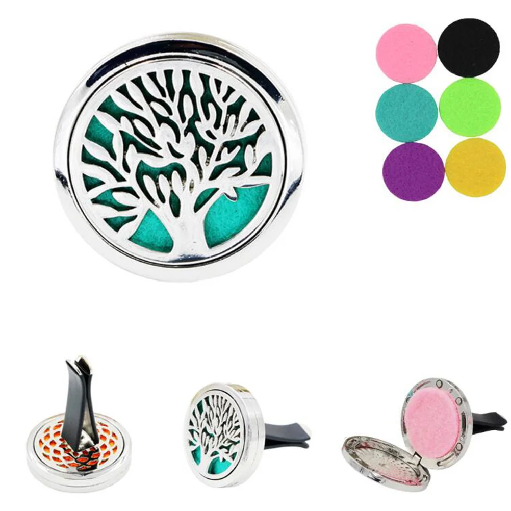 

10Pcs Car Air Freshener Perfume Clip Stylish Metal Housing with Colored Refill Pads Aromatherapy Vent Diffuser for Car Home