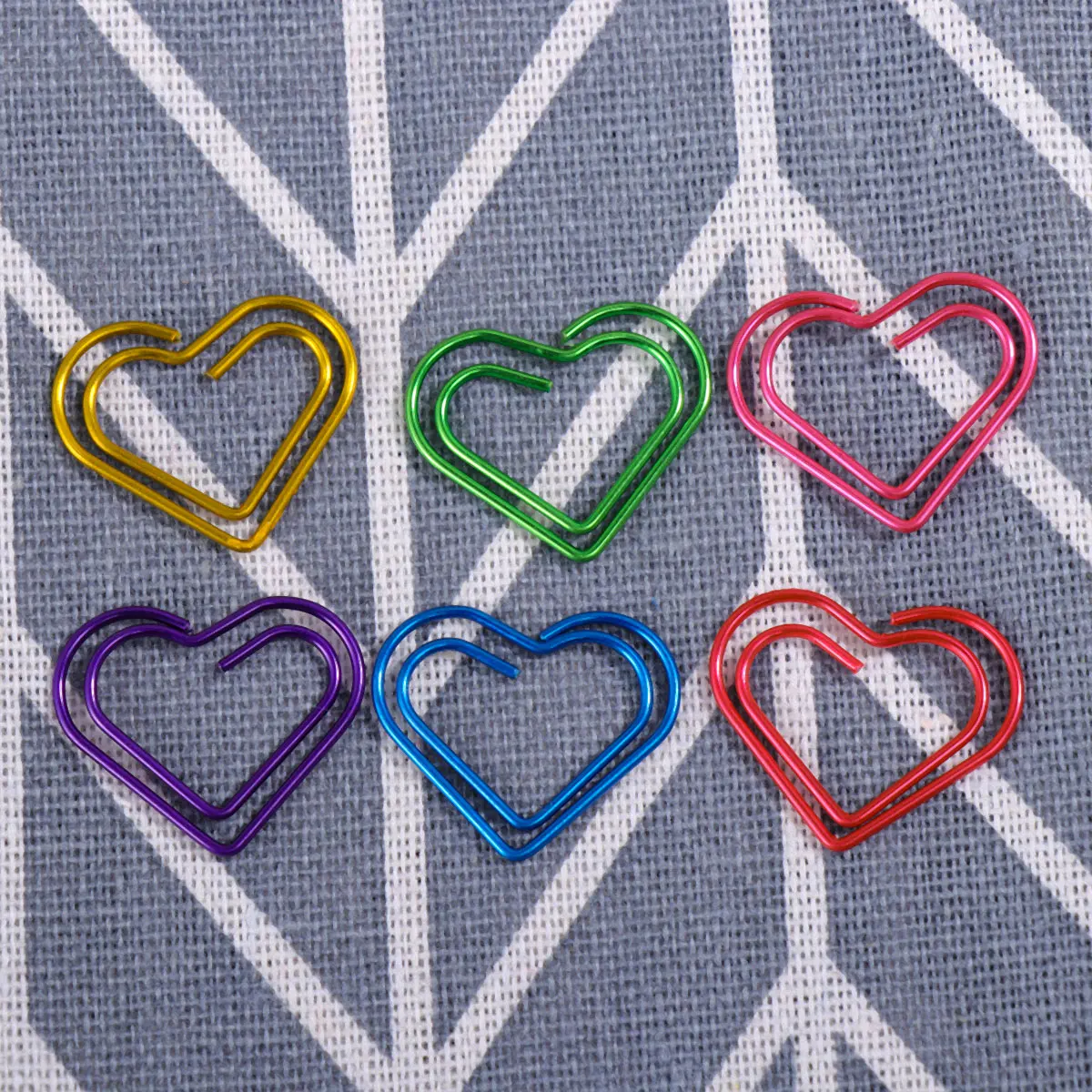 12 Pcs Love Paper Clip Versatile Clips Bookmark Colorful Metal Photo Sign Heart-shaped Creative
