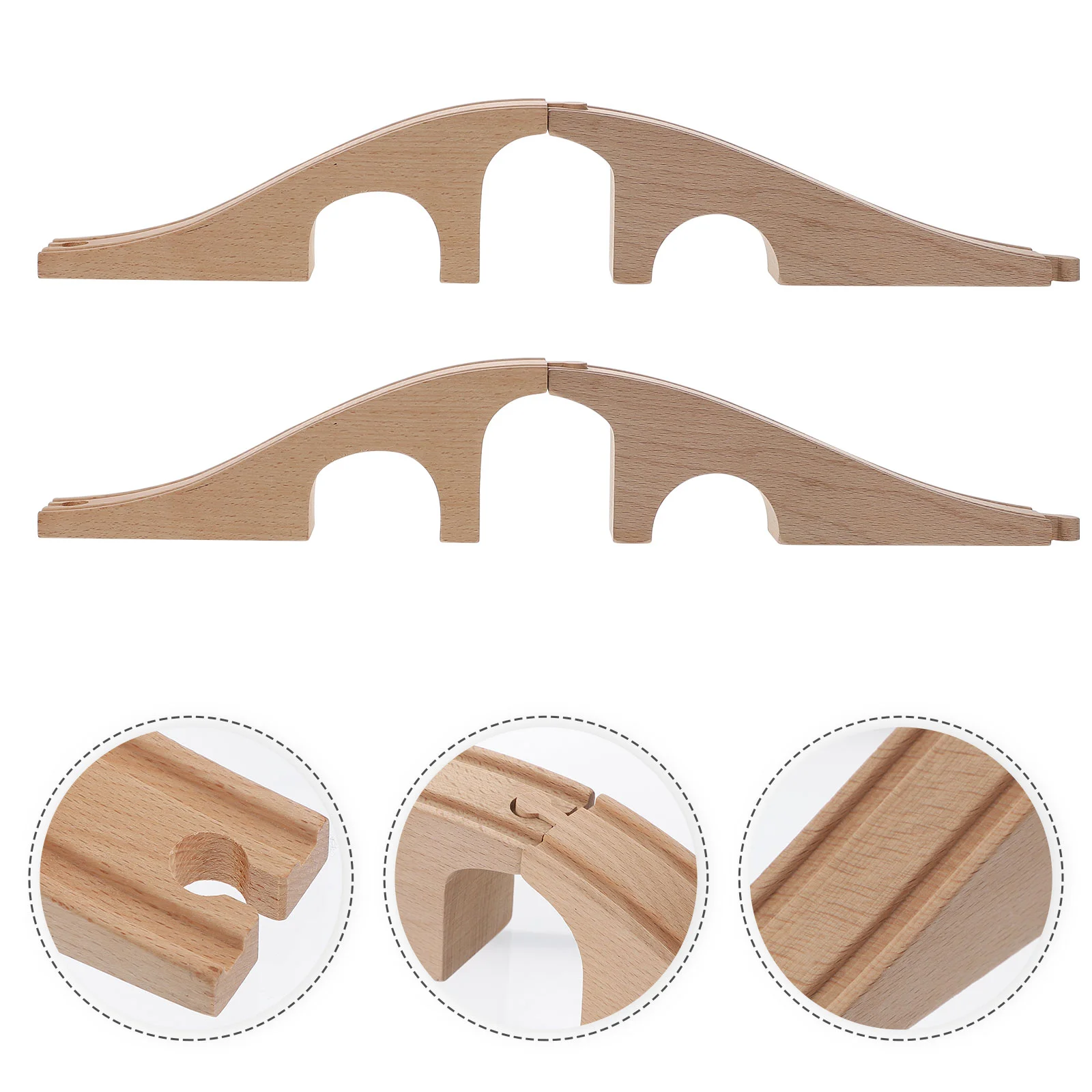 Track Toy Assemble Train Bridge Railway Expansion Kids Toys Scene Wood Ever-changing