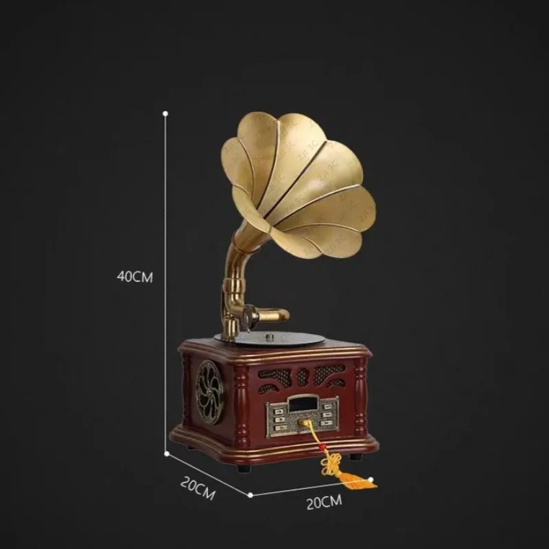 Factory Price Portable Version Gramophone Retro Style Subwoofer Speaker Bluetooth Phonograph Record Player