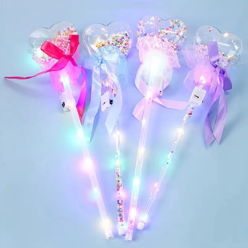 Creative Star Ball Glowing Magic Wand ของเล่นสาวใหม่โปร่งใส Ball Fairy Wand แฟลชของเล่นเด็ก Holiday Party Supplies ของขวัญ