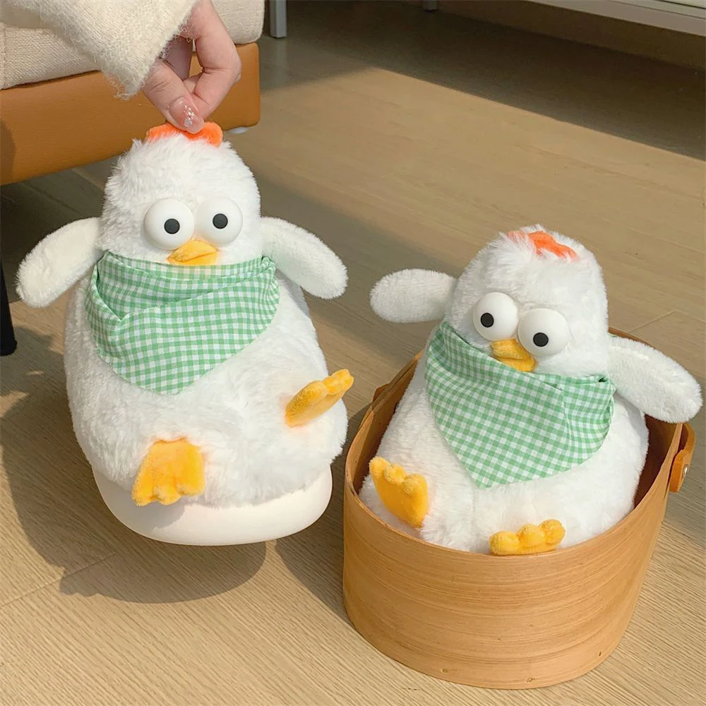 New chicken designer slipper women fluffy kawaii animal slide girl student dormitory slippers ladies thick sole winter fur shoes view 3