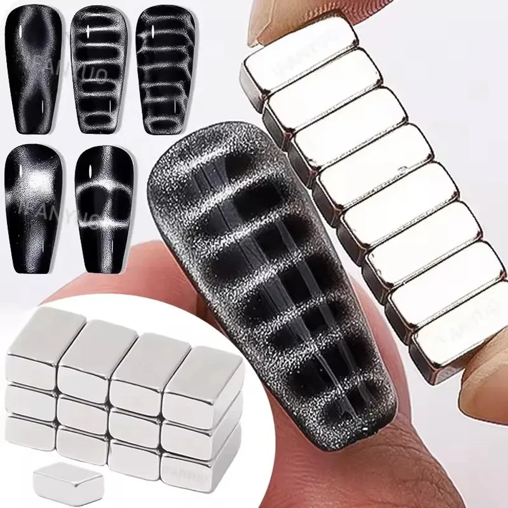 12 Stücke Krokodil Muster Nagel Magnet Nail art Cat Eye Schlange Licht Beige Welle Geometrische UV Attraktion Magnete Set Maniküre Werkzeug