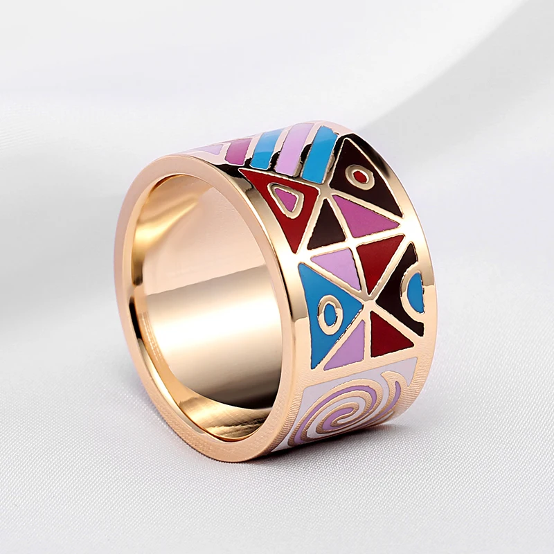 R&X Outside a single original product euramerican fashion men and women lovers ring chain scarves buckle enamel ring