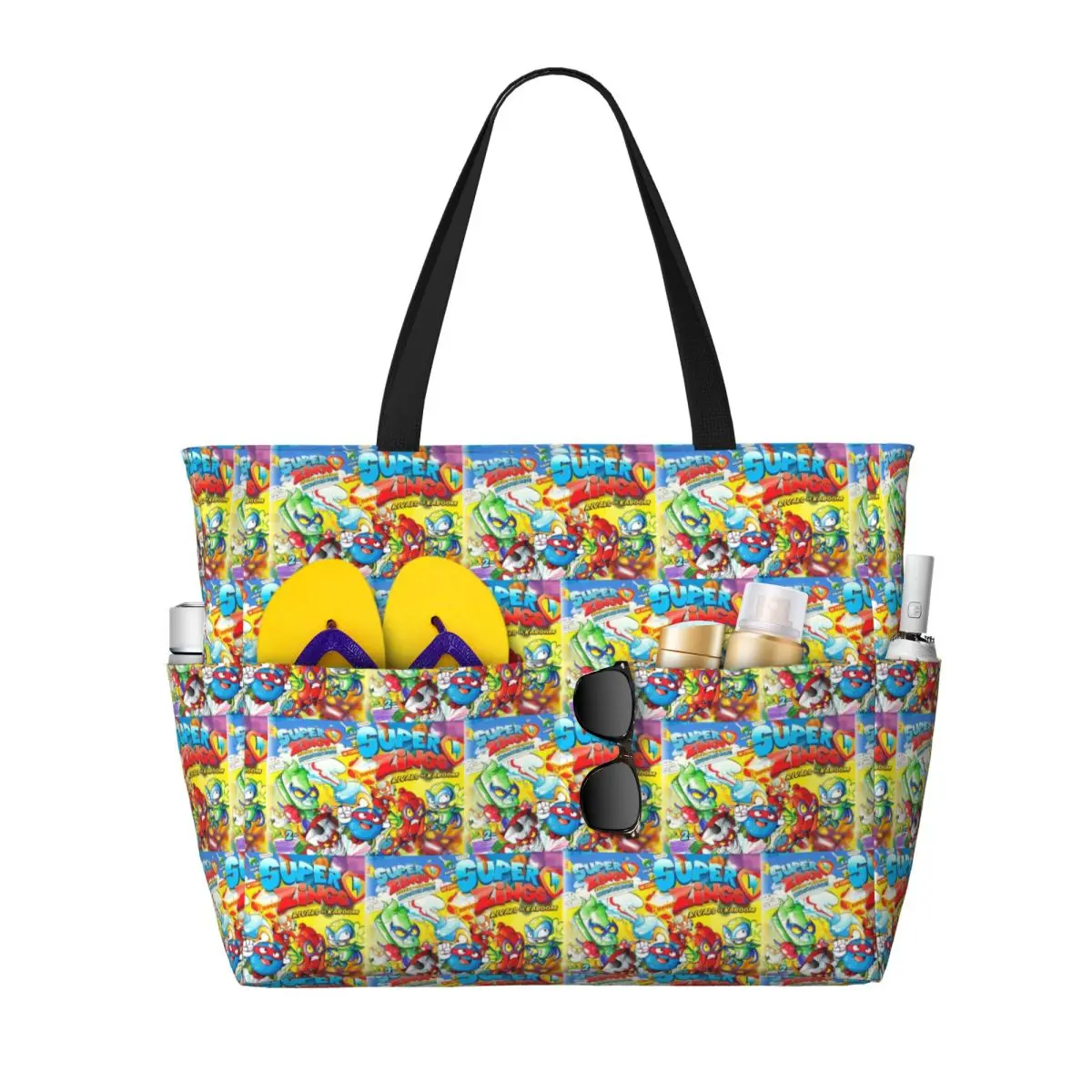 New Super Zings Cartoon Game Superzings Beach Tote Bag Sport Gym Yoga Duffle Large Tote Bag Women Travel Bag Fitness bag