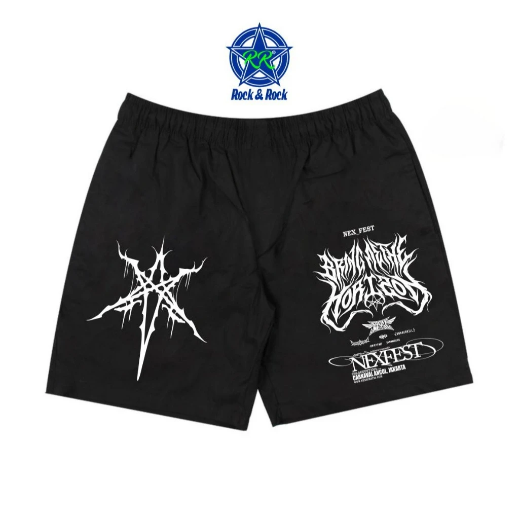 

Shorts BrosHot BMTH Pleecee Material Premium - Black Casual Unisex - Men's Shorts