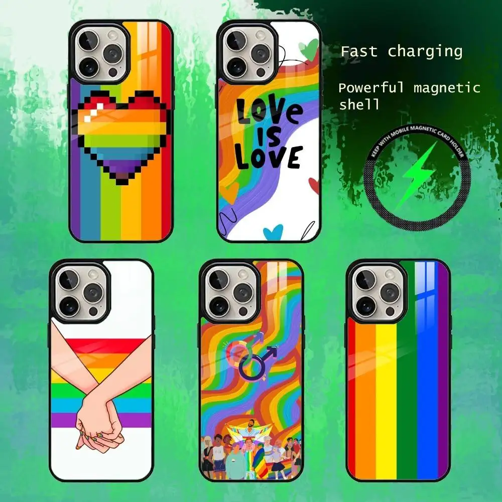 

Gay Freedom Phone Case For iPhone17,16,15,14,13 Plus,Pro Max Magnetic For Magsafe Wireless Charging