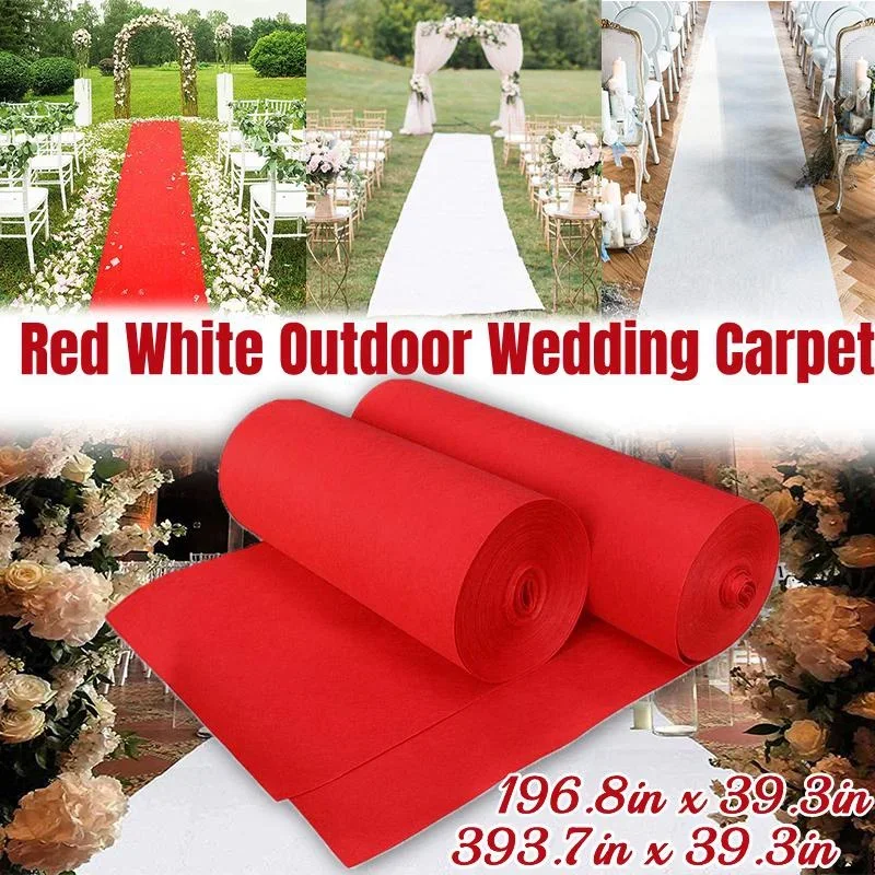 5/10M Red White Romantic Wedding Carpet Rug Outdoor Red Carpet Event Party Ceremony Carpet Decoration Hollywood Party Decoration