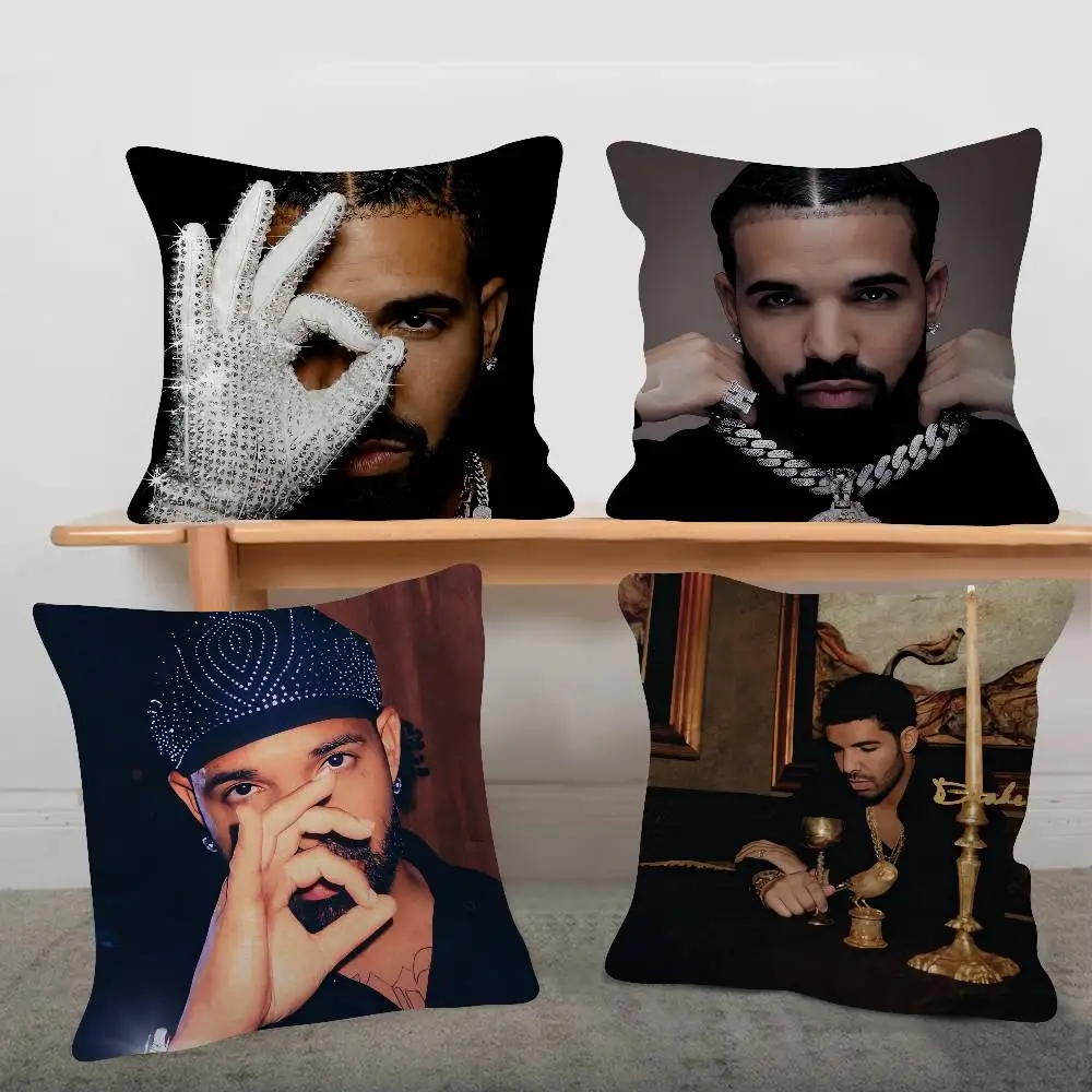 Singer Drake Cute Cartoon Two-dimensional Pillowcase Bedroom Sofa Cushion Cover Nap Pillow Cover