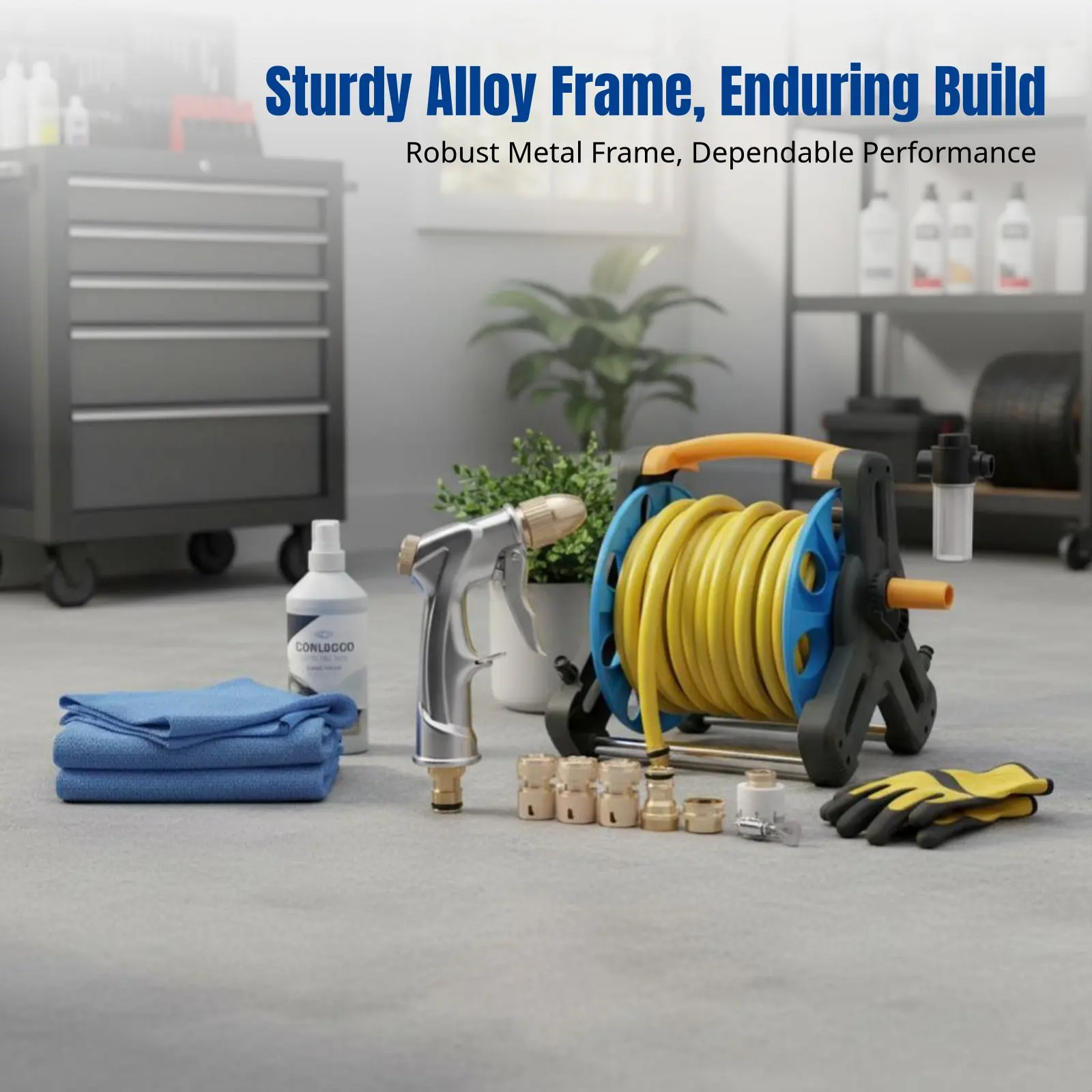 

Шланг для мойки автомобилей высокого давления из сплава, с регулируемым распылителем, инструмент для уборки дома, многофункциональный распылитель