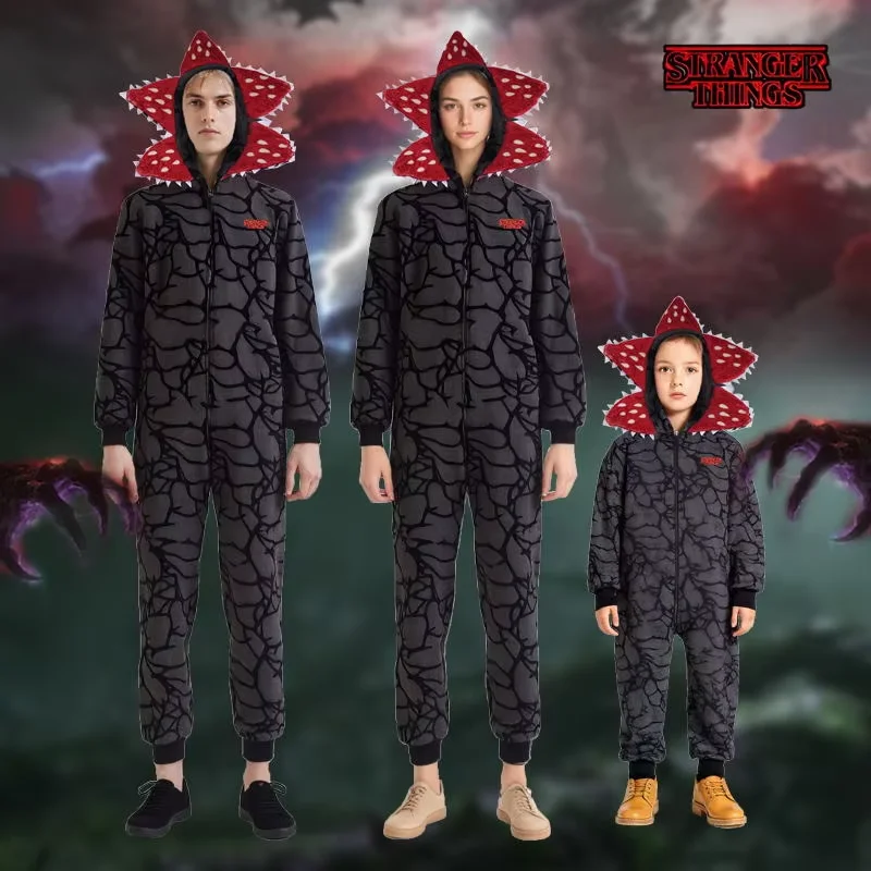 

Костюм для косплея «Демогоргон», пушистый комбинезон, мягкий и теплый, семейные пижамные комплекты в стиле мультфильма, халат для рождественской вечеринки и косплея