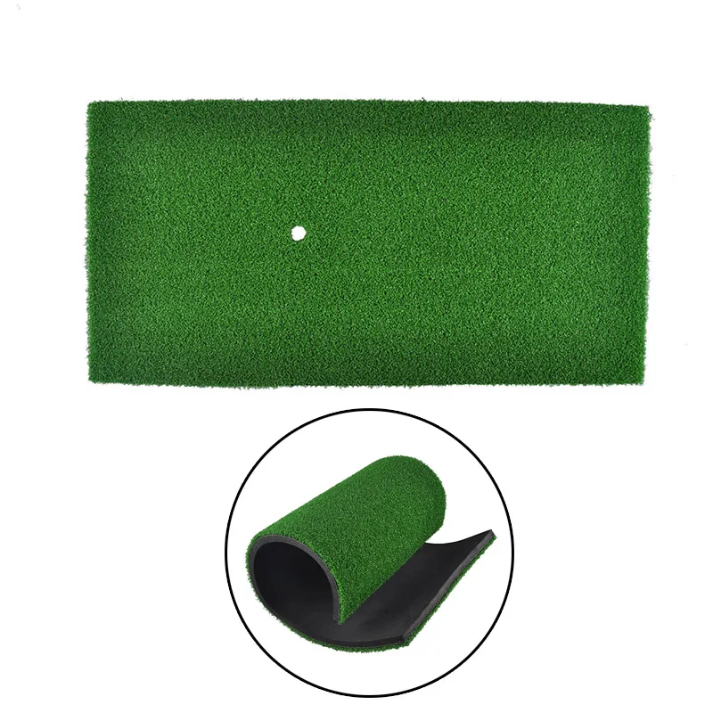 PGM Indoor Backyard Golf Mat Training Hitting Pad Practice Rubber Tee Holder Grass Mat Grassroots Green 60cm*30cm